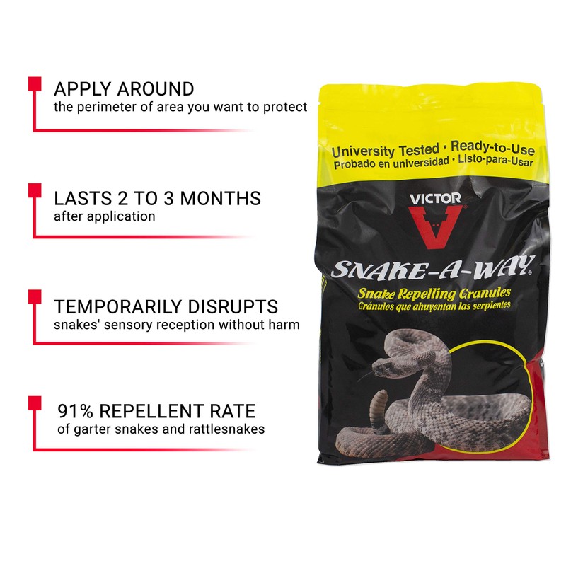 Victor VP364B Snake-A-Way Outdoor Snake Repelling Granules 4lbs, Snake Repellent