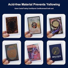 800 fundas premium para tarjetas con cargadores superiores para tarjetas de intercambio, protectores de plástico duro de calidad archivística de 35pt 