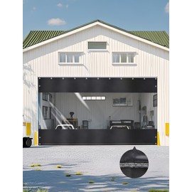 Erfolkerz PVC Door Curtain,PVC Garage Door Curtain,Garage Door Screen for Winter for 8'H x10'W,Garage Door Insulation Kit for Garage Door Cover, Windproof, Soundproof