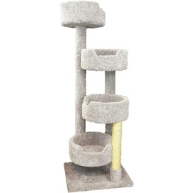 Maykoosh Gothic Grandeur 65 in. Large Cat Stairway, Modern Multi-Level Indoor Cat Tree Cat Tower for Indoor Cats, Great for Large Cats - 17" L x 17" W x 65" H