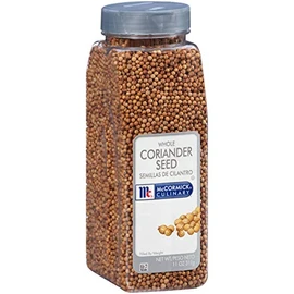 McCormick Culinary Whole Coriander Seed, 11 oz (Pack of 6) - Six 11 Ounce Containers of Coriander Seeds Bulk for Cooking, Great for Pickling, Seasoning Chicken, Pork, Potatoes and More