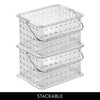 iDesign RPET Small Grid Tote w/Handle Clear Baskets