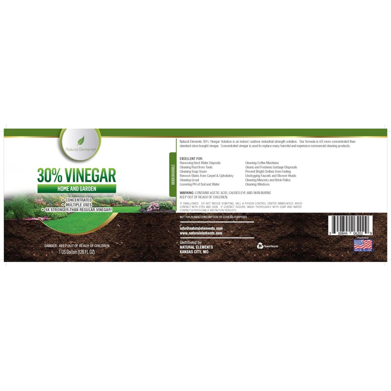Natural Elements 30% Vinegar | Home & Garden | 6X