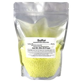 DL Wholesale Bolsa de azufre fertilizante orgánico para plantas de 2 libras, alimento de suelo para plantación de jardín, suculentas, certificado OMRI