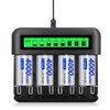 Tenberly AA AAA C D Universal Battery Charger with 4
