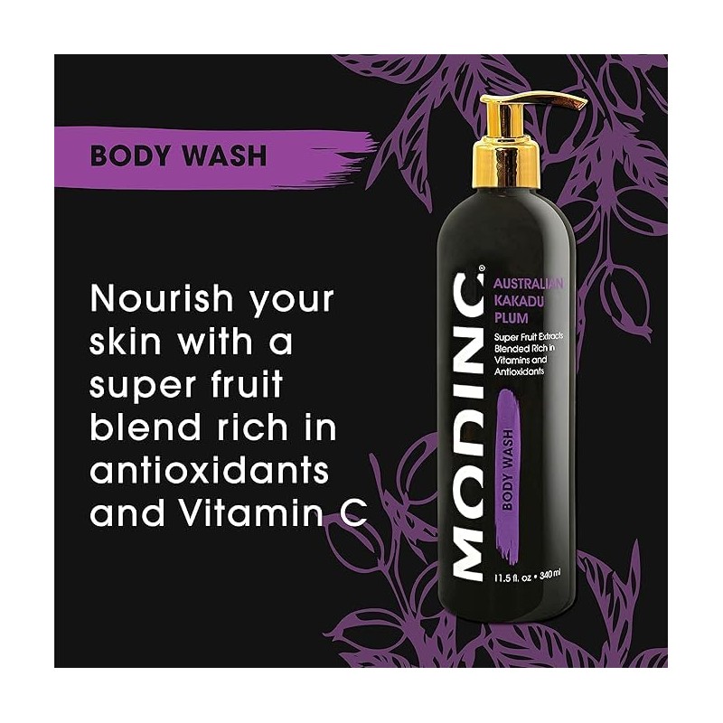 MODINC Australian Kakaduplum Body Wash, Super Fruit Extract Blend, Vitamins