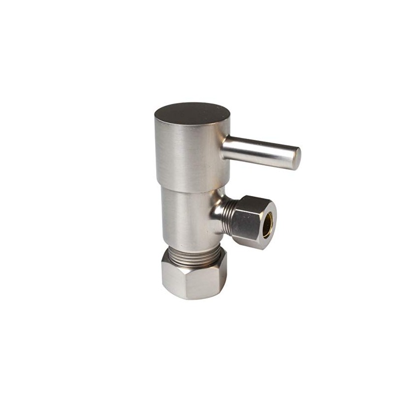 Westbrass D105QR-07 Round Lever 1/4-Turn Angle Stop 1/2" Copper x