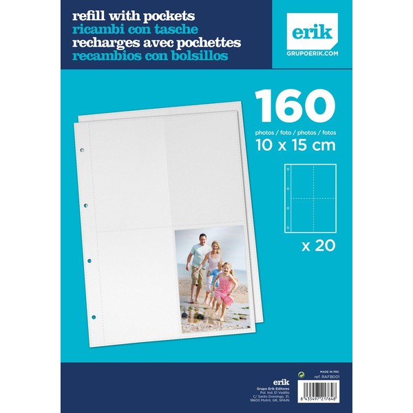 Spare Photo Album 40 Pages of 4 Pockets 10 x 15 cm