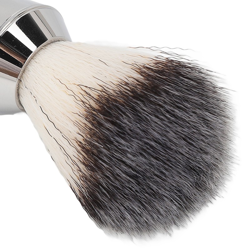 Beard Foam Brush Fine Synthetic Bristles Stainless Steel Fast Dry