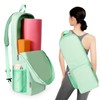 Tangoner Yoga Mat Bag Carrier Side Mesh Zipper Pocket Exterior