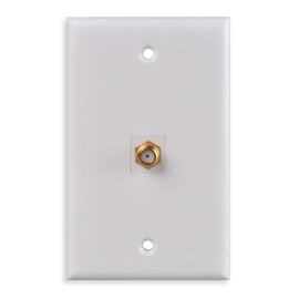 Coaxial Wall Plate, Conshine F-Connector Keystone Jack for TV Coax Cable/F-Type Wall Plate