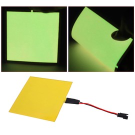 jose2015 Electroluminescent Panel 10x10CM,Cuttable DIY Electroluminescent El Panel Light,3 Modes with Battery Pack for DIY Decoration(Yellow)