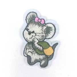 Unbranded Cute Mouse running Embroidered Iron On Patch 2782
