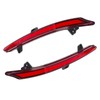 Xotic Tech Red LED Rear Bumper Reflector Brake Tail Lights