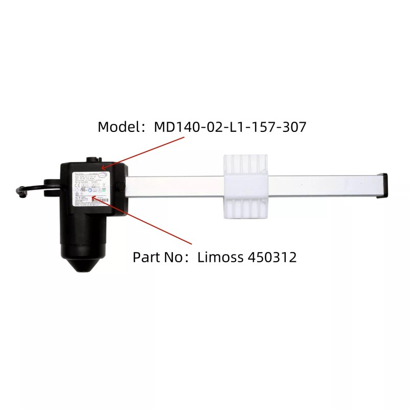Limoss Linear Actuator Motor Limoss 450312 Model MD140-02-L1-15