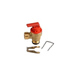 Saunier Duval Glowworm Pressure Relief Valve 3 Bar Brass Bronze Body, Brass or Stainless Steel, 3 Inch Outlet, 3 Ports, Solvent Weld Inlet, BSPT Outlet, Valve