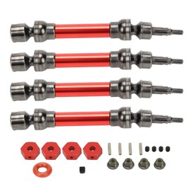RCAWD Drive Shaft for ARRMA 3S 1/10 Big Rock, Granite, SENTON, VORTEKS, 1/8 Typhon & Mega 550 Granite, Typhon Upgrades, RC Driveshaft Hop Up Parts for #AR310780, ARAC4041 Red