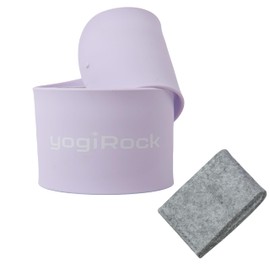 YogiRock Yogi Rock Yoga Mat Slap Band with Non-marking Felt Snap Wrap Band (Pale Purple)