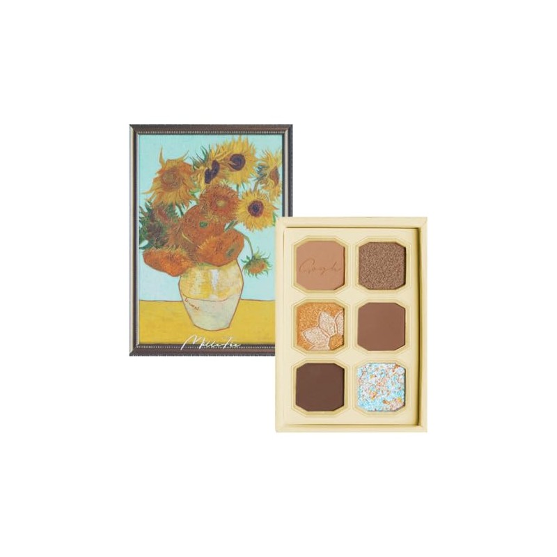 MilleFee Paintings Eyeshadow Palette (11 Sunflowers) 6 Colors Eye Makeup