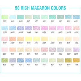 LBW 50 Macaron Pastel Colored Pencils Professional Soft Core for Adults Kids Beginners Sketching Shading