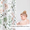 Extra Wide Floral Shower Curtain 108 x 72 for Claw