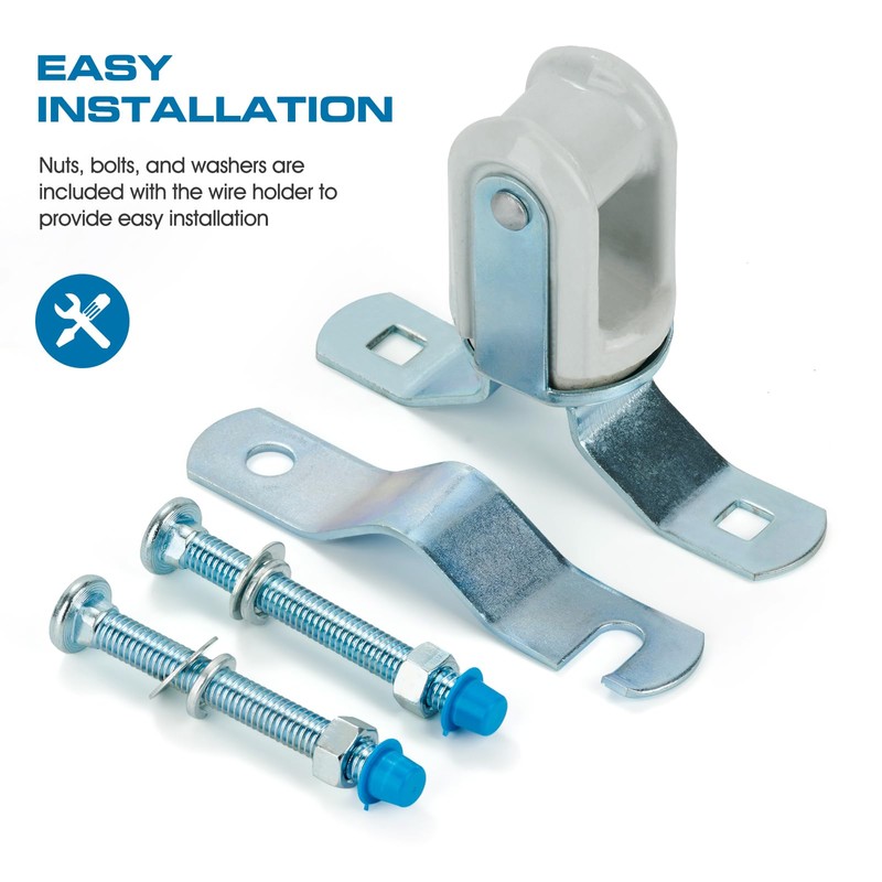 HIBUMFX Heavy Duty Wire Holder, Porcelain Insulator with Adjustable Bracket,