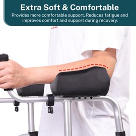 KUAZIDAR Upright Walker Forearm Pads (2pcs) - Stand Up Walker Accessories for Seniors, Soft, Comfortable Rest for Arms, Tall Upwalker Handle Cushions, Machine Washable - Nonslip Bottom (Only Pads)