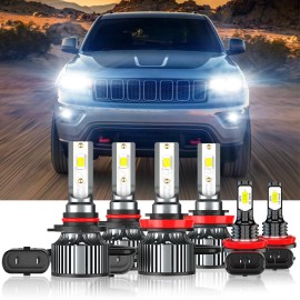 CHUSYYRAY For Jeep Grand Cherokee 2014 2015 2016 2017 2018 LED Headlight+Fog Light Kit