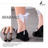Miaband Fishnet Sheer Socks Bow Mesh Net Socks Elastic Hollow