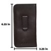 Calabria Mens Soft Slip-in Eyeglass Case w/Clip Medium Black Syn.Leather