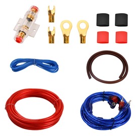 Car Cable Set, Car Amplifier Cable Set for Car Amplifier Car with Fuse for Car Motorcycle