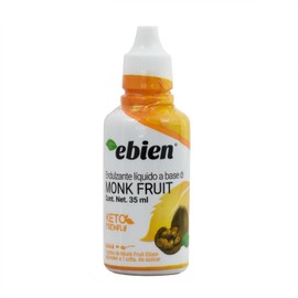 Ebien Monk Fruit Endulzante Líquido, 35ml Rinde hasta 170 tazas o porciones, sin calorías, keto