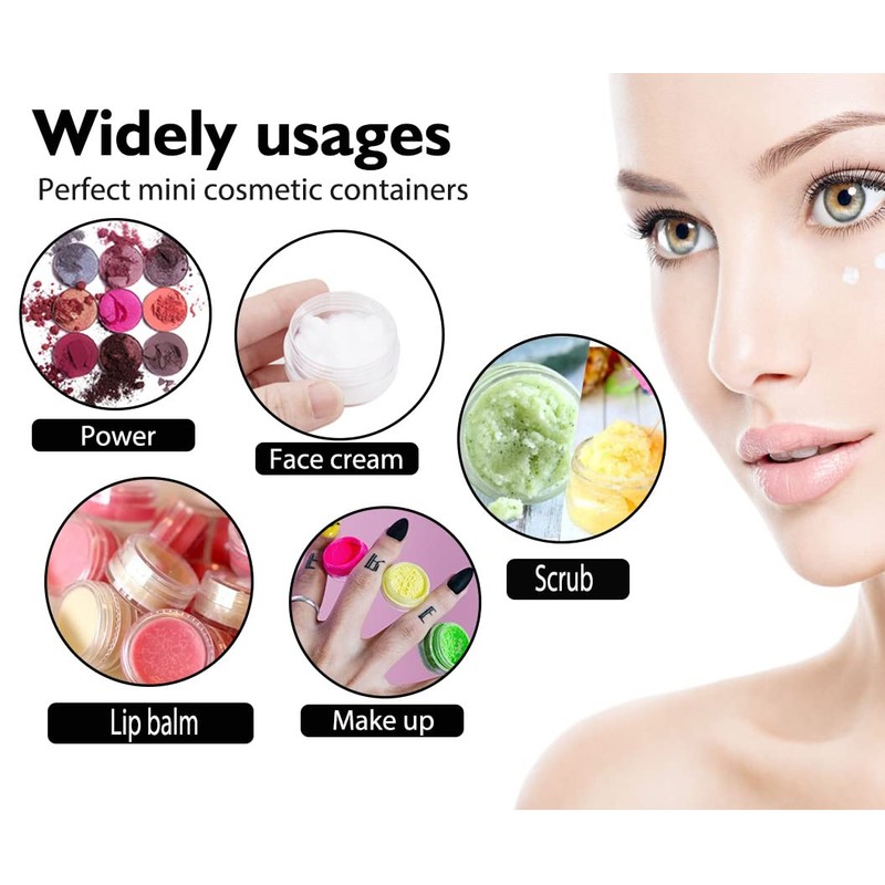 10 Gram Sample Containers with Lids, 10 Pack Sample Jars,