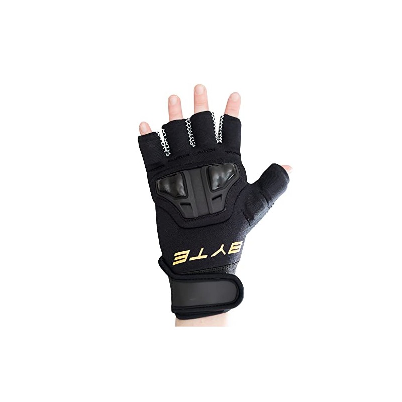 Byte XR LEFT HAND HOCKEY KNUCKLE GLOVE BLACK ORANGE (Extra