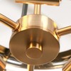 Semi Flush Mount Ceiling Light, Black and Gold Modern Close