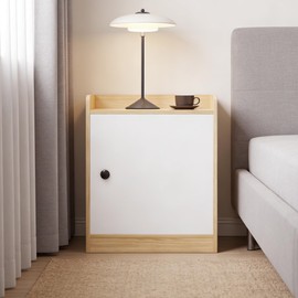Modern Wooden Nightstand, Durable, Elegant Design for Small Spaces, Wooden Night Stand Measuring 11.81" 15.74" 20.86", for Bedroom, Natural