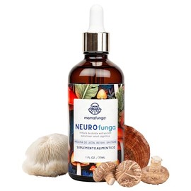 NeuroFunga - Tintura Nootrópica de Doble Extracción  Melena de León, Reishi y Shiitake  Soporte para Claridad Mental, Concentración y Memoria  Sin... 