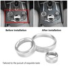 3Pcs Car Center Control Multimedia Knob Circle Cover Trim for