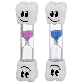 Sonrisa Dientes 2 Minutos Temporizador de arena colores surtidos, Paquete de 2