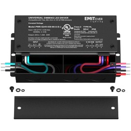 EMITEVER Dimmable Led Driver, 2 Packs 30W AC 110V-277V to DC 24V Transformer, 5-in-1 Dimming: ELV/MLV/TRIAC / 0-10V / 1-10V / 10V PWM/Potentiometer, Waterproof IP67 and UL Listed