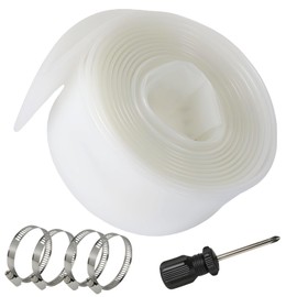 Mtuiewo 2 Inch x 32 Ft Transparent Pool Backwash Hose, PVC Heavy Duty Backwash Hose for Pool Pump with 4 Clamps & Screwdriver