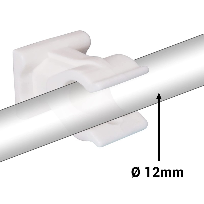 SKIR'CO Pipe Clamps Plastic Clamps for 12 mm Pipes U