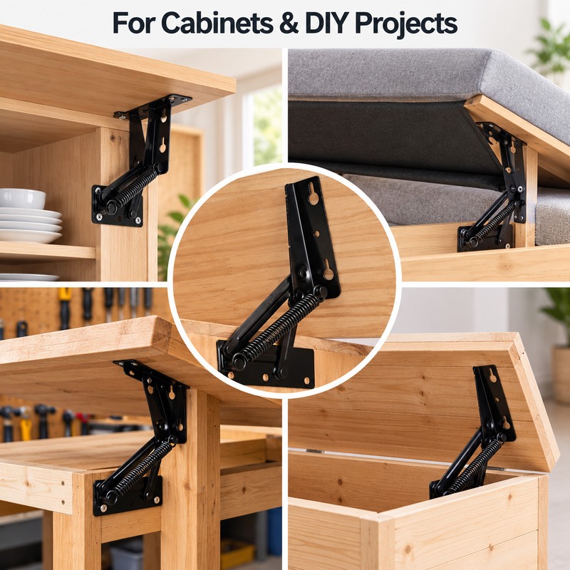 Heavy Duty Foldable Bracket Hinge for Cabinet Doors & Furniture