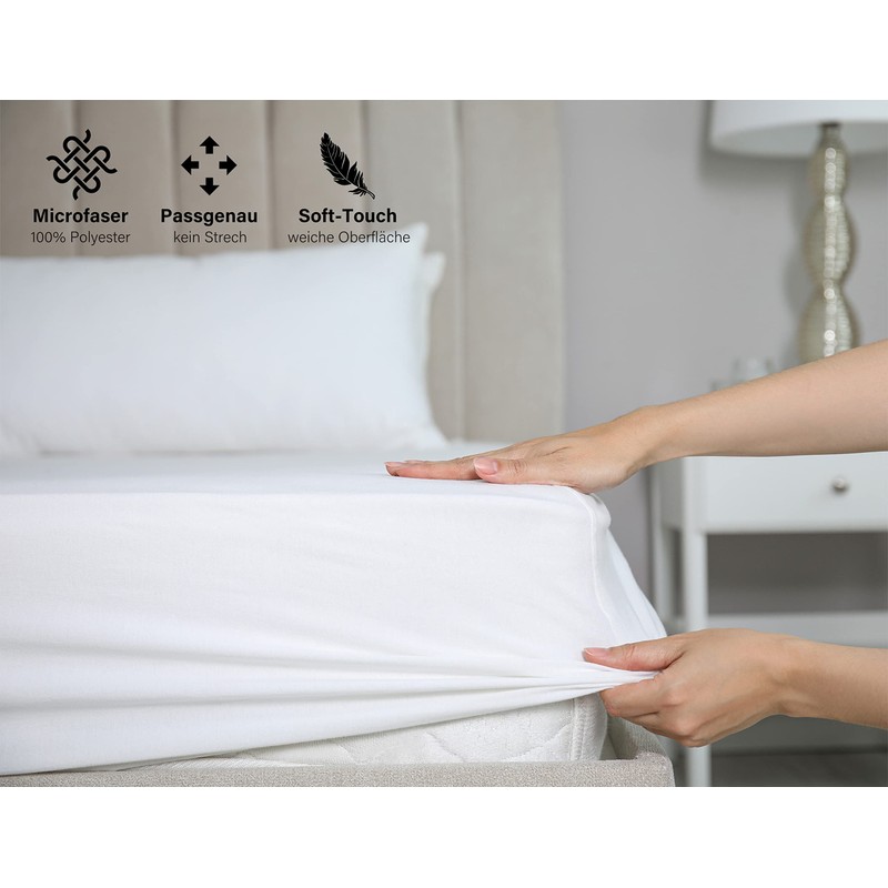 BEAUTEX Microfibre Fitted Sheet, Lightweight and Soft Premium Quality (90