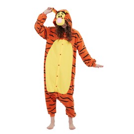 Tiger-S Animal Adult Onesie Unisex One-Piece Cosplay Costume Pajamas For Men Women