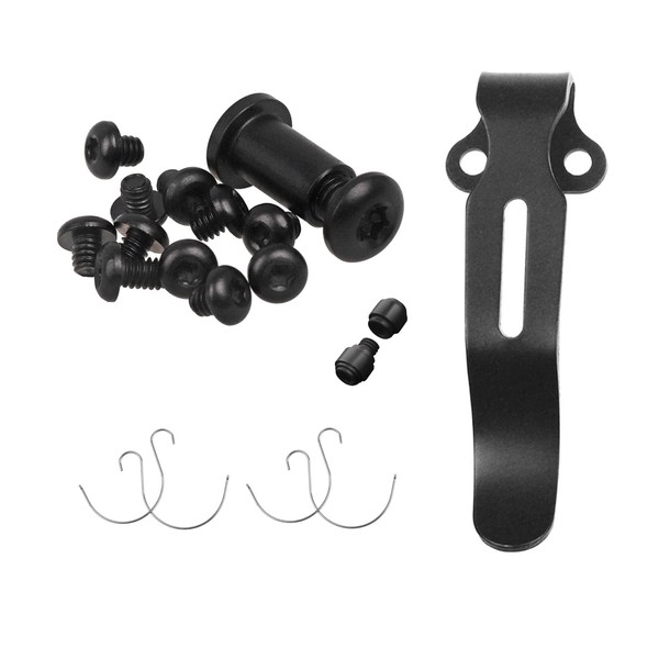 13-Piece Titanium Screw and Pivot Kit, Deep Carry Pocket Clip,