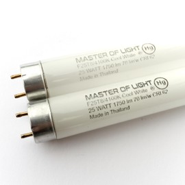 F25T8/CW (2 Pack) 25 Watt T8 Fluorescent Tube Light Bulb 36 Inch 4100K Replaces F25T8/841/HE, F25T8/TL841, F25T8/841, F25T8/TL741/PLUS/ALTO, F25T8/SP41/ECO, FO25/841/XP/ECO, F025/841/ECO