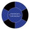 IKULE Texas Hold'em Poker Mat Water Repellent Portable Round Poker