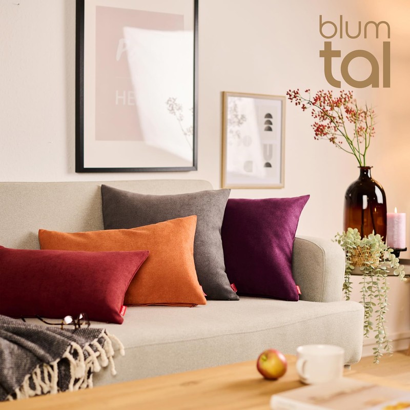 Blumtal Chenille Cushion Cover - Cuddly Sofa Cushion with Hidden