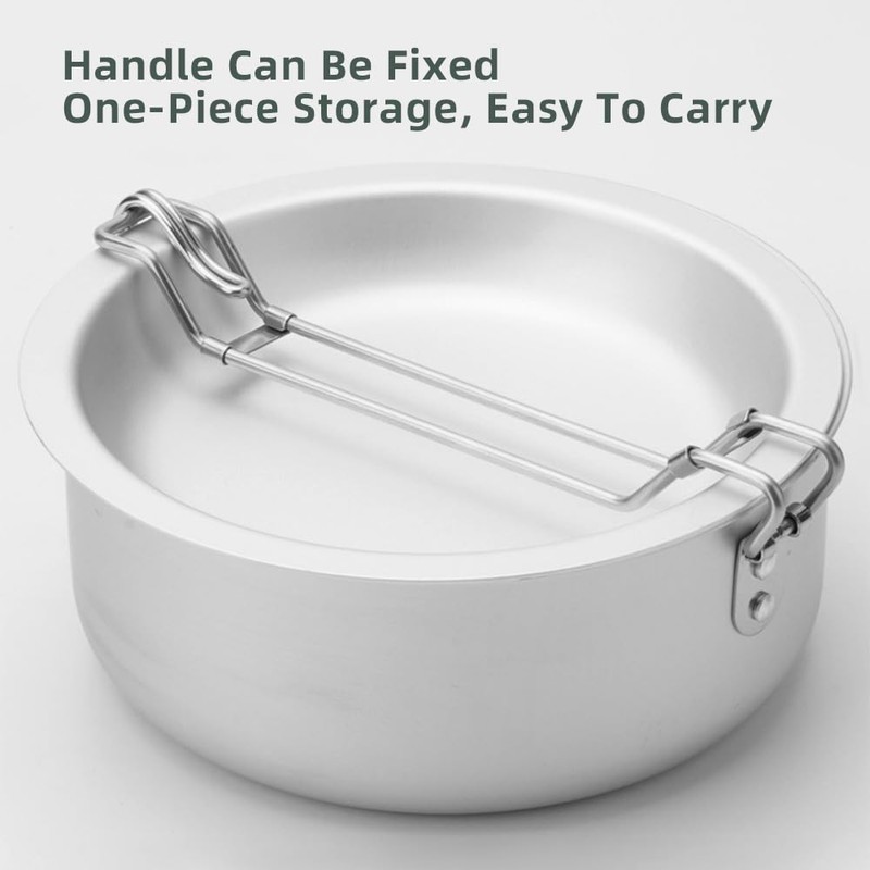 High hardness aluminum oxide outdoor cookware set compact and convenient